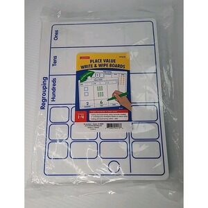Lakeshore Learning PP376 Place Value Write & Wipe Boards Double Sided 30 pcs NEW